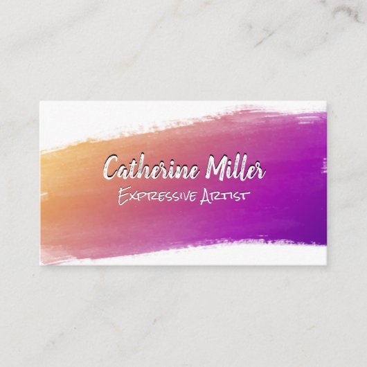 ブラシ付絵を描き |表現芸術的 ロイヤリティカード (正面)