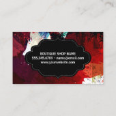 ブラシ付芸術的き背景 名刺 (裏面)