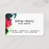 ブラシ付芸術的き | クリエイティブワイングラフィック 名刺 (裏面)