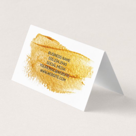 ブラシ付芸術的き 名刺 (裏面)