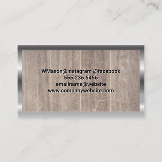 ブラシ付芸術的き |木材 |はさみ 名刺 (裏面)