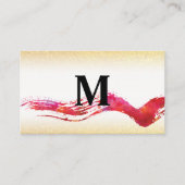 ブラシ付芸術的き | 金ゴールド 名刺 (正面)