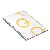 ブラシ円ヴィンテージのシームレスなパターンカラフルD ノートブック (右側)