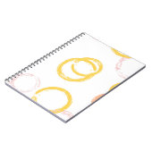 ブラシ円ヴィンテージのシームレスなパターンカラフルD ノートブック (左側)