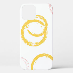 ブラシ円ヴィンテージのシームレスなパターンカラフルD iPhone 12ケース