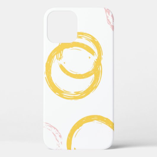 ブラシ円ヴィンテージのシームレスなパターンカラフルD Case-Mate iPhoneケース (裏面)