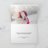 ブラシ写真スノーフレーク平和と愛のクリスマス シーズンカード (内部)