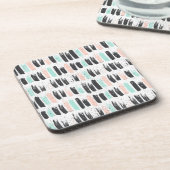 ブラシ及びインク打撃パターン コースター (左側)