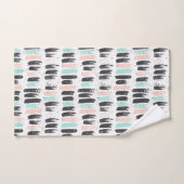 ブラシ及びインク打撃パターン バスタオルセット (ハンドタオル)