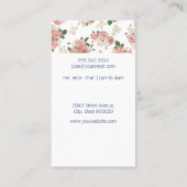 ブラシ及びシェービングクリーム花模様 名刺 (裏面)