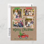 ブラシ台本クラフトテープクリスマストラッククラフト ポストカード (正面/裏面)