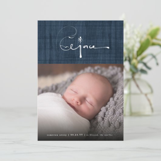 ブラシ喜びクリスマス休暇の誕生発表 シーズンカード (スタンド正面)