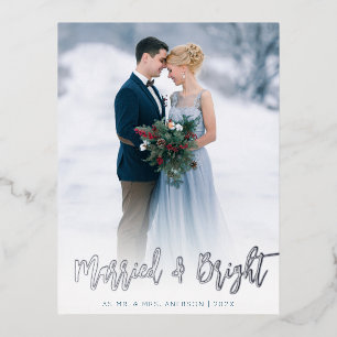 ブラシ手レタリング結婚箔の発表 箔シーズンポストカード