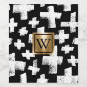 ブラシ抽象芸術パターン ワインラベル (シングルラベル)