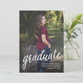 ブラシ文字の発表/白 案内状 (スタンド正面)