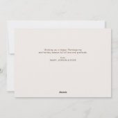 ブラシ文字ハッピー感謝祭の写真グリーティングカード シーズンカード (裏面)