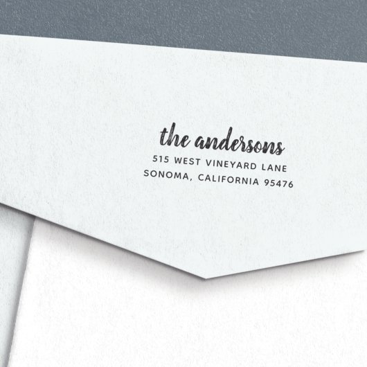 ブラシ文字差出人住所 セルフインキングスタンプ