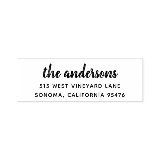 ブラシ文字差出人住所 セルフインキングスタンプ (デザイン)