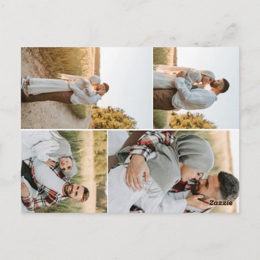 ブラシ書道予算結婚の ポストカード (裏面)