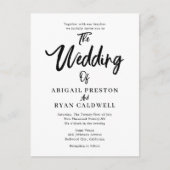 ブラシ書道予算結婚の ポストカード (正面)