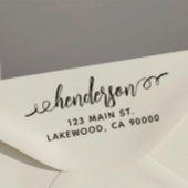 ブラシ書道差出人住所自己インクスタンプ セルフインキングスタンプ