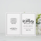 ブラシ書道結婚式 プログラム – 黒 (スタンド正面)