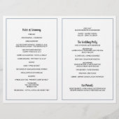 ブラシ書道結婚式 プログラム – 黒 (裏面)