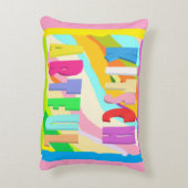 ブラシ歯ヘアウォッシュ顔おもしろいキッズ明るいデザイン アクセントクッション (裏面(縦))