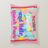 ブラシ歯ヘアウォッシュ顔おもしろいキッズ明るいデザイン アクセントクッション (正面(垂直))