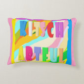 ブラシ歯ヘアウォッシュ顔おもしろいキッズ明るいデザイン アクセントクッション (裏面)