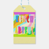 ブラシ歯ヘアウォッシュ顔おもしろいキッズ明るいデザイン ギフトタグ (裏面)