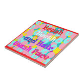 ブラシ歯ヘアウォッシュ顔おもしろいキッズ明るいデザイン タイル (側面)