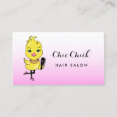 ブラシ毛付きシックなピンクのシックと美しいサロン 名刺 (正面)