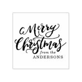 ブラシ素朴スクリプトメリークリスマス ラバースタンプ (インプリント)