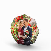 ブラシ結婚したスクリプメリートと結婚写真の八角形 フォトブロック (右)