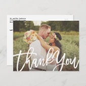 ブラシ結婚ドの感謝はがき ポストカード (正面/裏面)