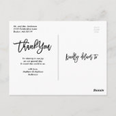 ブラシ結婚ドの感謝はがき ポストカード (裏面)