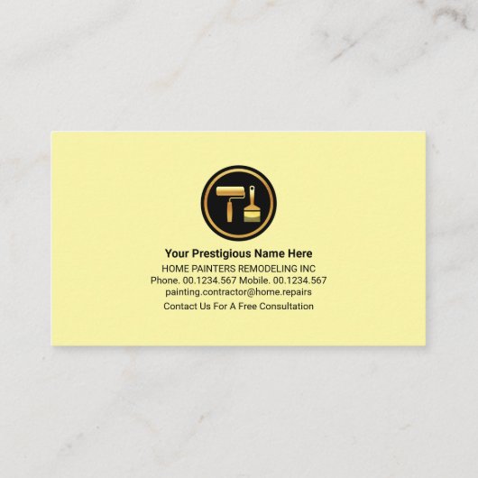 ブラシ絵を描のホーム絵を描ライン 名刺 (裏面)