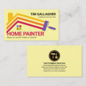 ブラシ絵を描のホーム絵を描ライン 名刺 (正面/裏面)