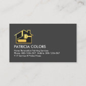 ブラシ絵を描の絵を描（ばちゃばちゃ）跳ねる 名刺 (裏面)