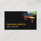 ブラシ絵を描の絵を描（ばちゃばちゃ）跳ねる 名刺 (正面)