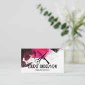 ブラシ絵を描ドストローク |はさみコーム |アーティスト 名刺 (スタンド正面)