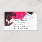 ブラシ絵を描ドストローク |はさみコーム |アーティスト 名刺 (裏面)