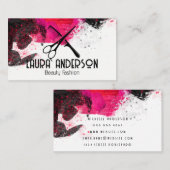 ブラシ絵を描ドストローク |はさみコーム |アーティスト 名刺 (正面/裏面)