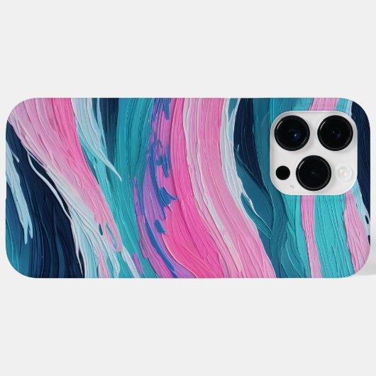 ブラシ絵を描ュストローク抽象芸術海波形ネオンカラー Case-Mate iPhoneケース (裏面 (横))