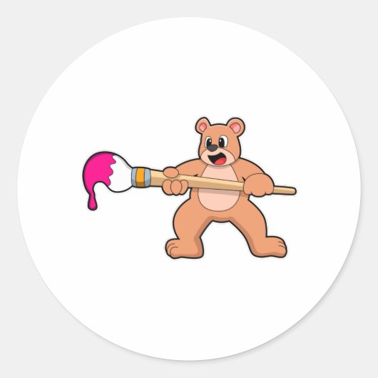 ブラシ絵を描ングとベアー絵を描& ラウンドシール (正面)