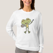 ブラシ絵を描ングとFrogのア絵を描ッグ Tシャツ (正面)