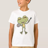ブラシ絵を描ングとFrogのア絵を描ッグ Tシャツ (正面)
