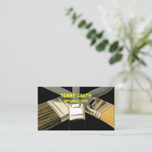 ブラシ絵を描名刺 名刺 (スタンド正面)