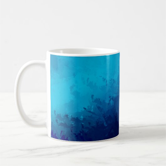 ブラシ絵を描抽象芸術の背景ブラシがストローク コーヒーマグカップ (左)